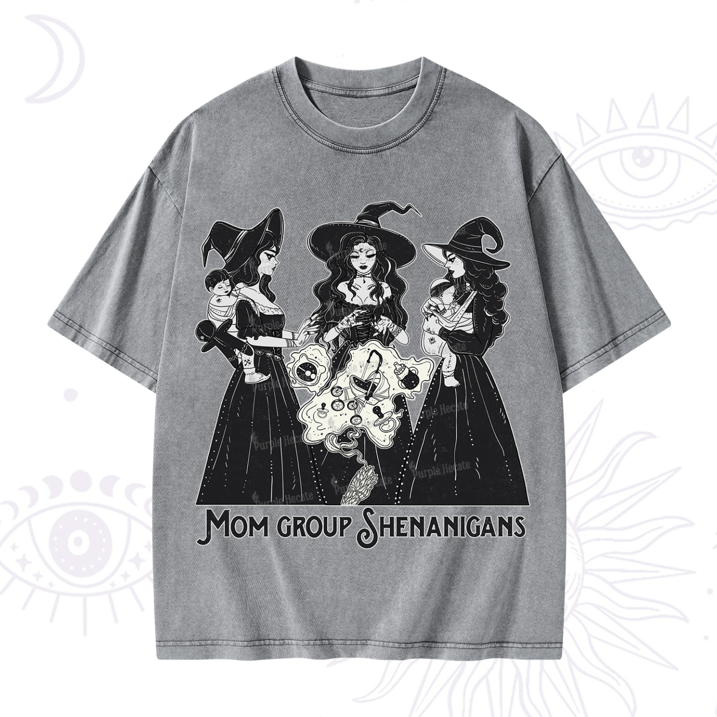 Purplehecate Mom Group Shenanigans Washed T-Shirt