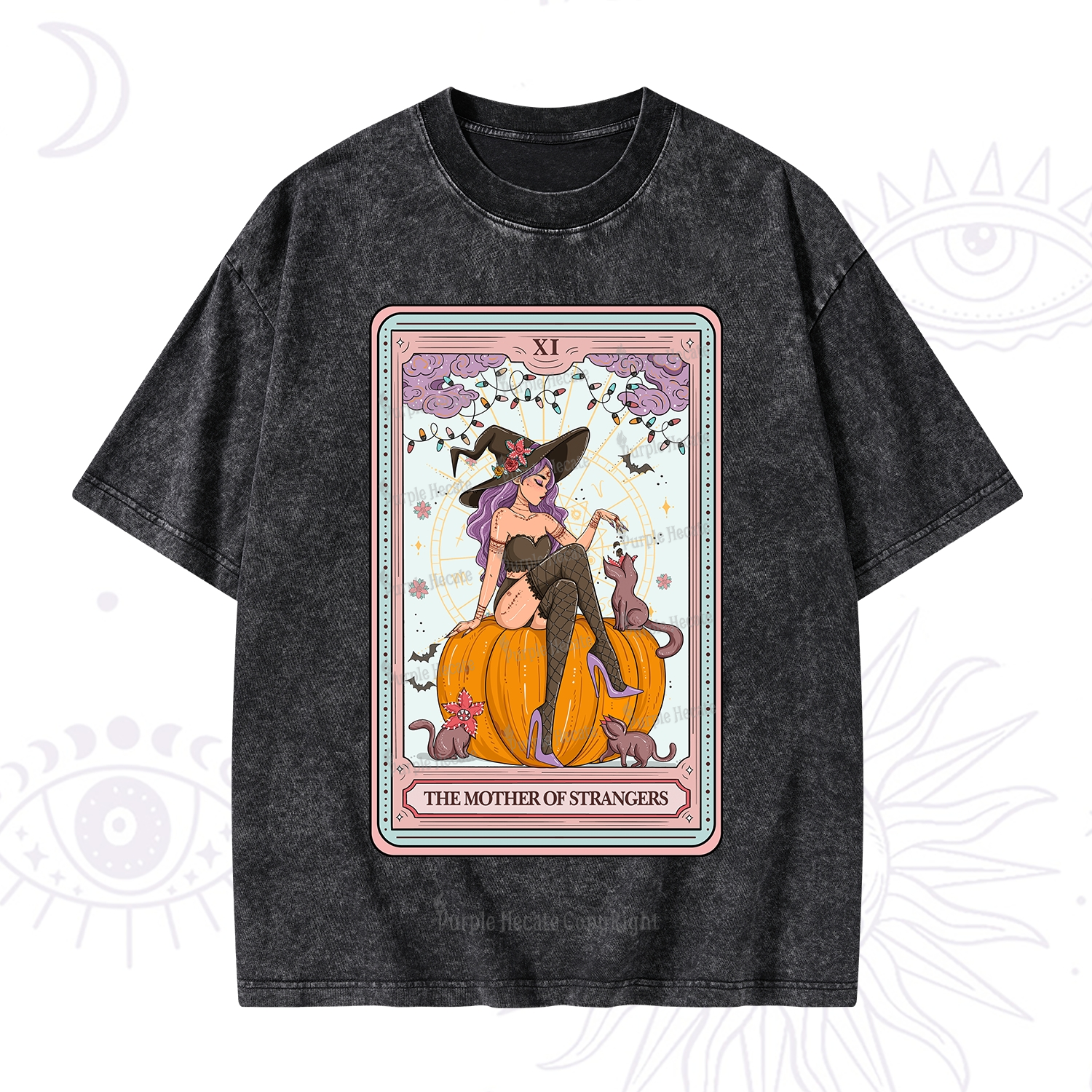 Purplehecate The Mother Of Strangers Tarot Washed T-Shirt
