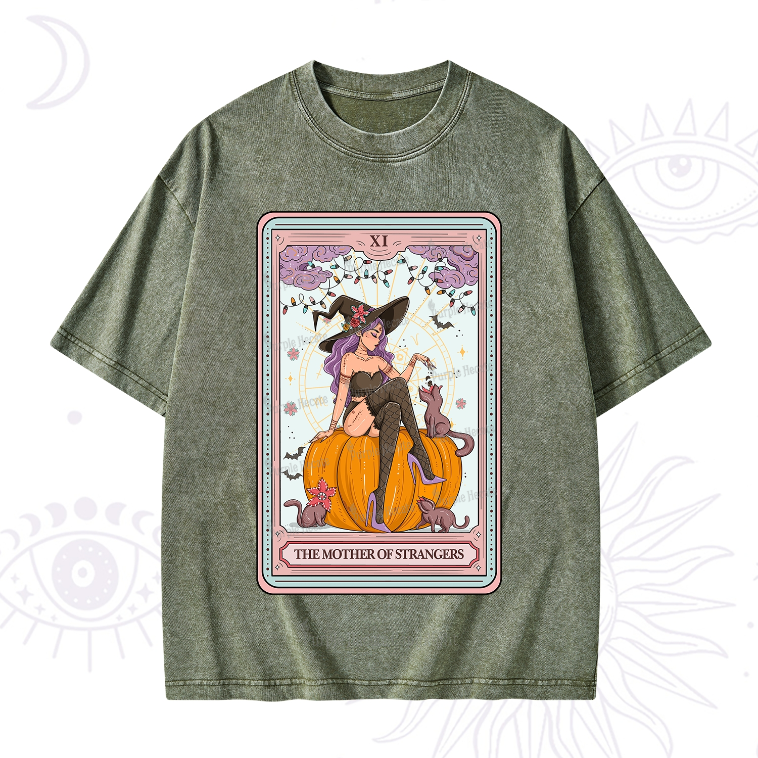 Purplehecate The Mother Of Strangers Tarot Washed T-Shirt