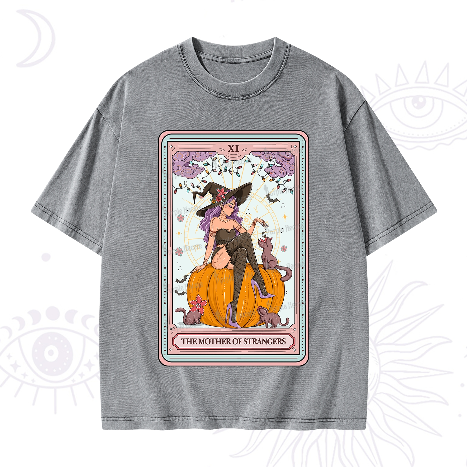 Purplehecate The Mother Of Strangers Tarot Washed T-Shirt