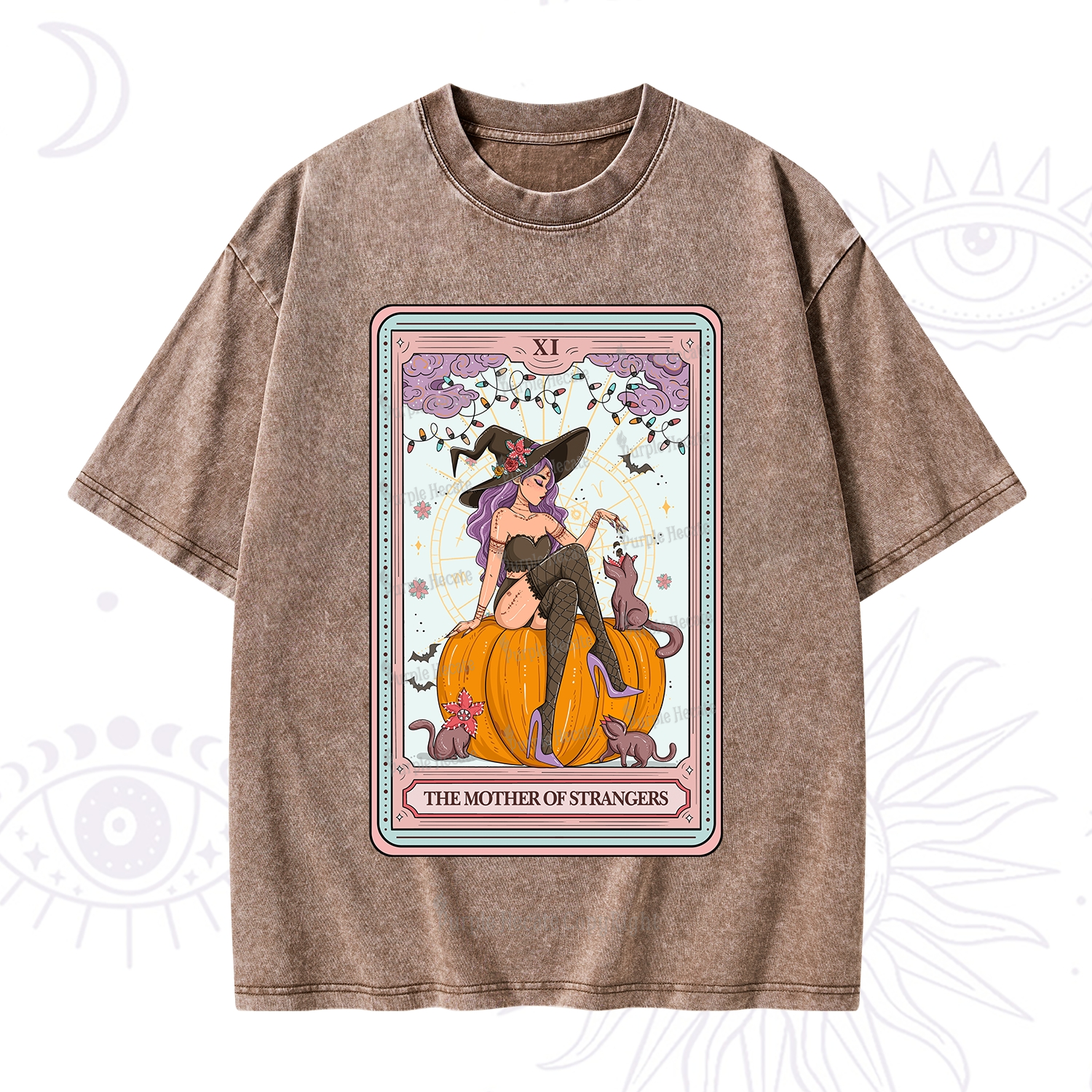 Purplehecate The Mother Of Strangers Tarot Washed T-Shirt