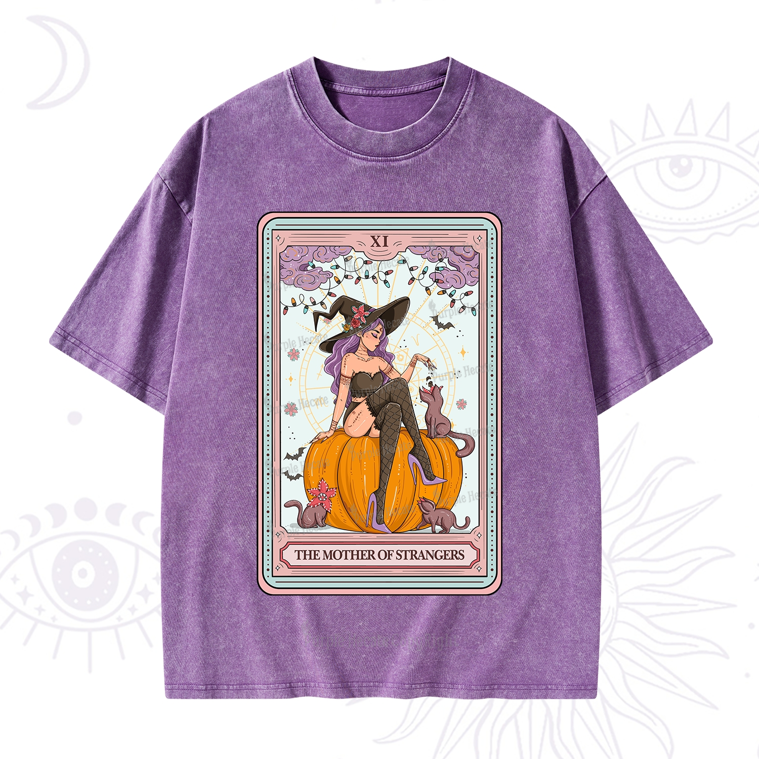 Purplehecate The Mother Of Strangers Tarot Washed T-Shirt