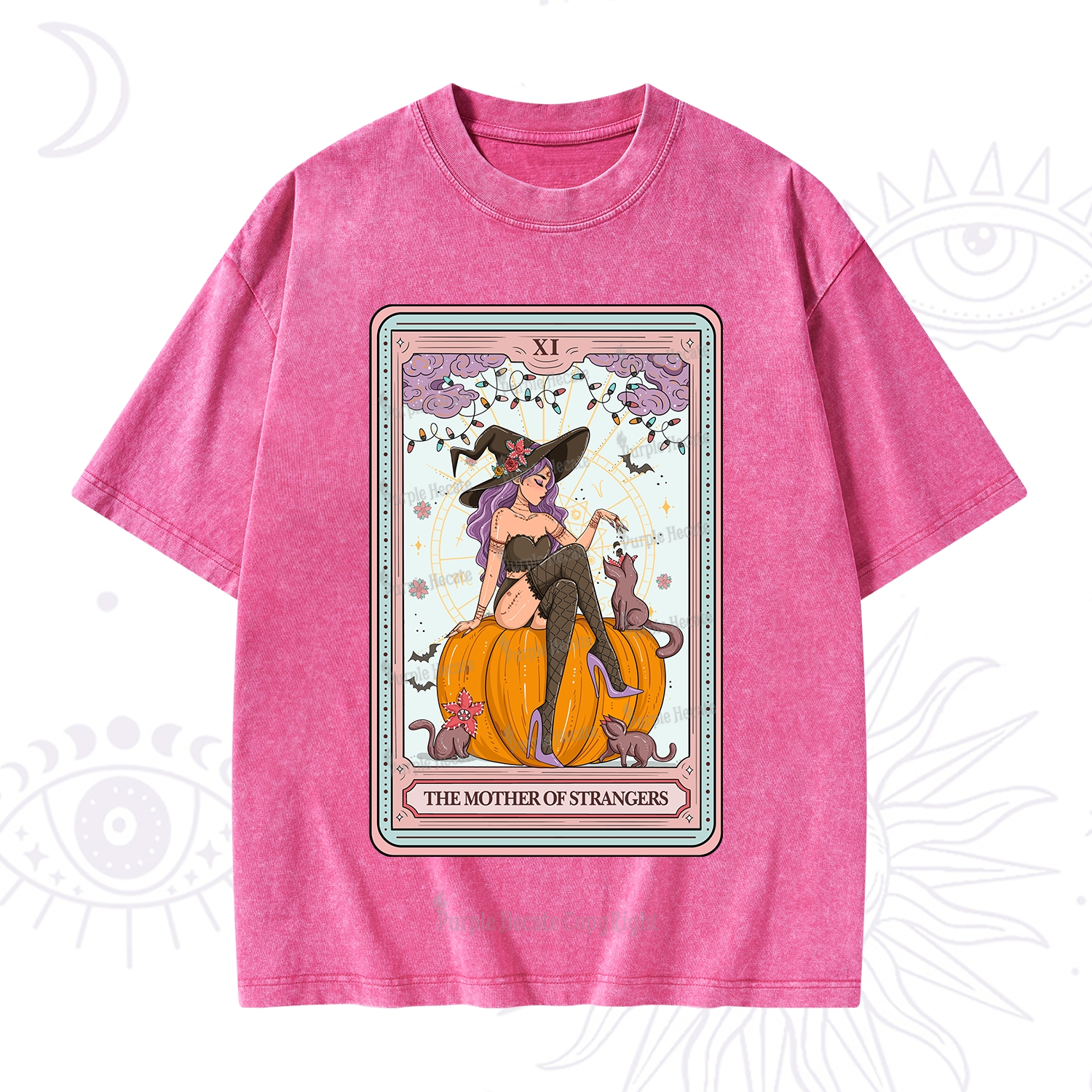 Purplehecate The Mother Of Strangers Tarot Washed T-Shirt