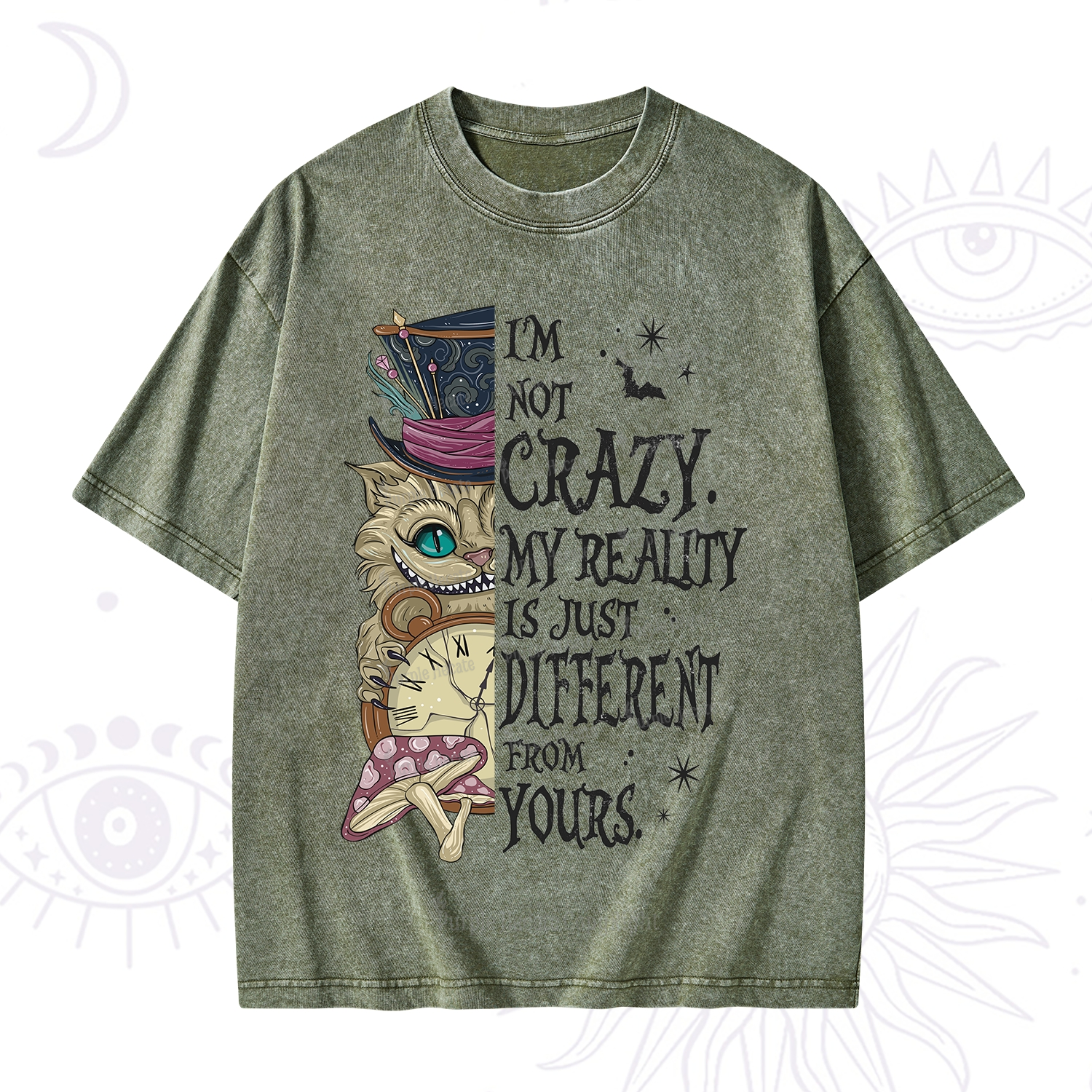 Purplehecate I'm Not Crazy My Reality Is Just Different From Yours Washed T-Shirt