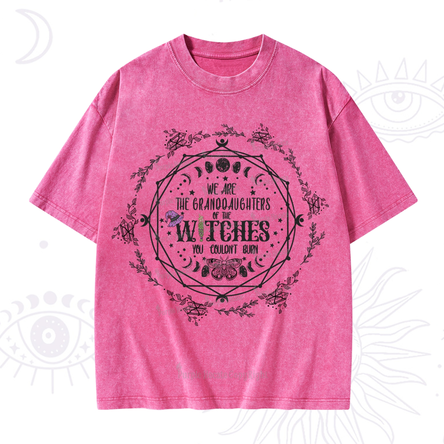 Purplehecate We Are the Granddaughters of the Witches You Could Not Burn Washed T-Shirt