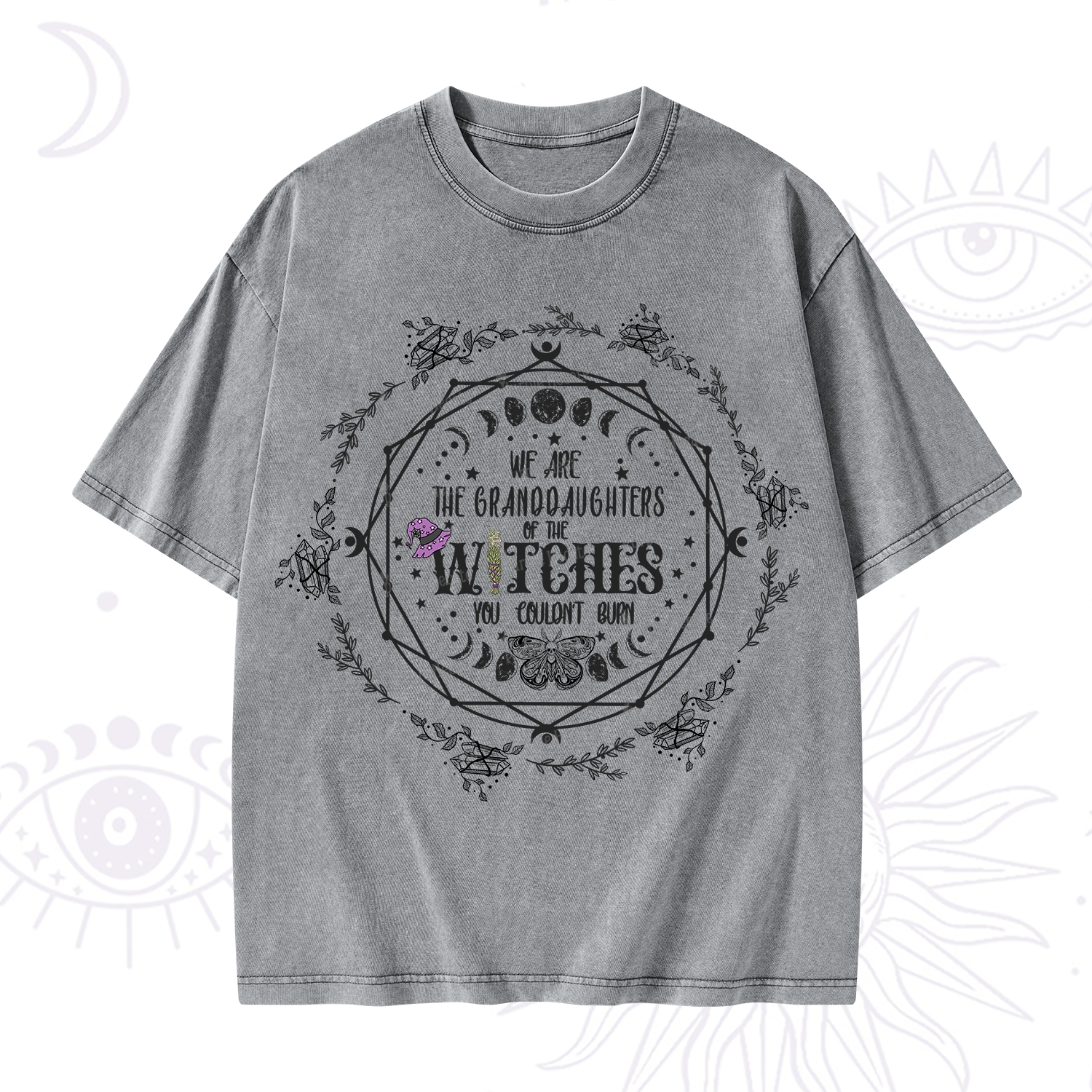 Purplehecate We Are the Granddaughters of the Witches You Could Not Burn Washed T-Shirt
