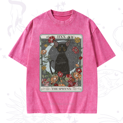 Purplehecate The Sphynx Tarot Washed T-Shirt