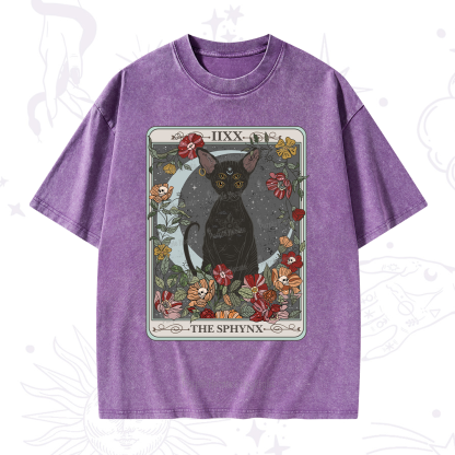 Purplehecate The Sphynx Tarot Washed T-Shirt