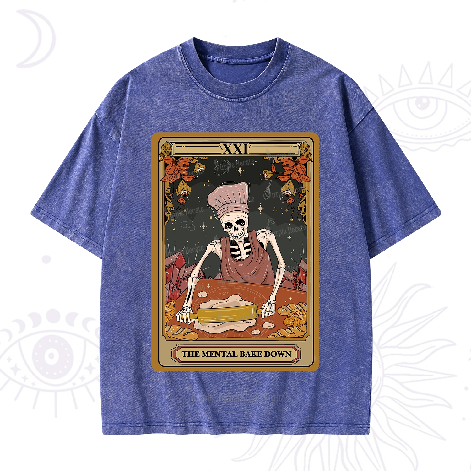 Purplehecate The Mental Bake Down Tarot Washed T-Shirt