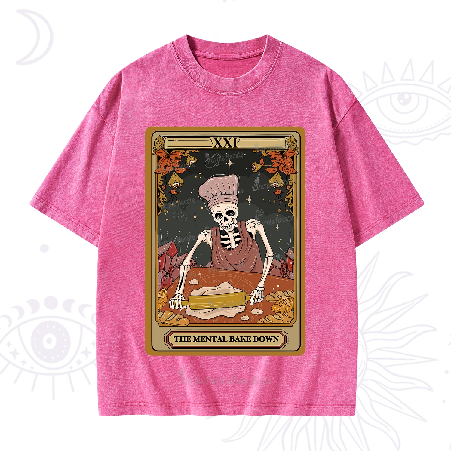 Purplehecate The Mental Bake Down Tarot Washed T-Shirt