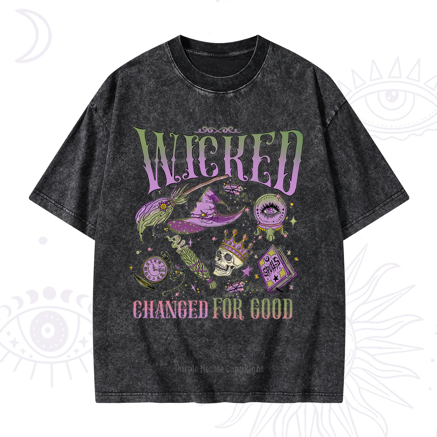 Purplehecate Wicked Changed For Good Washed T-Shirt