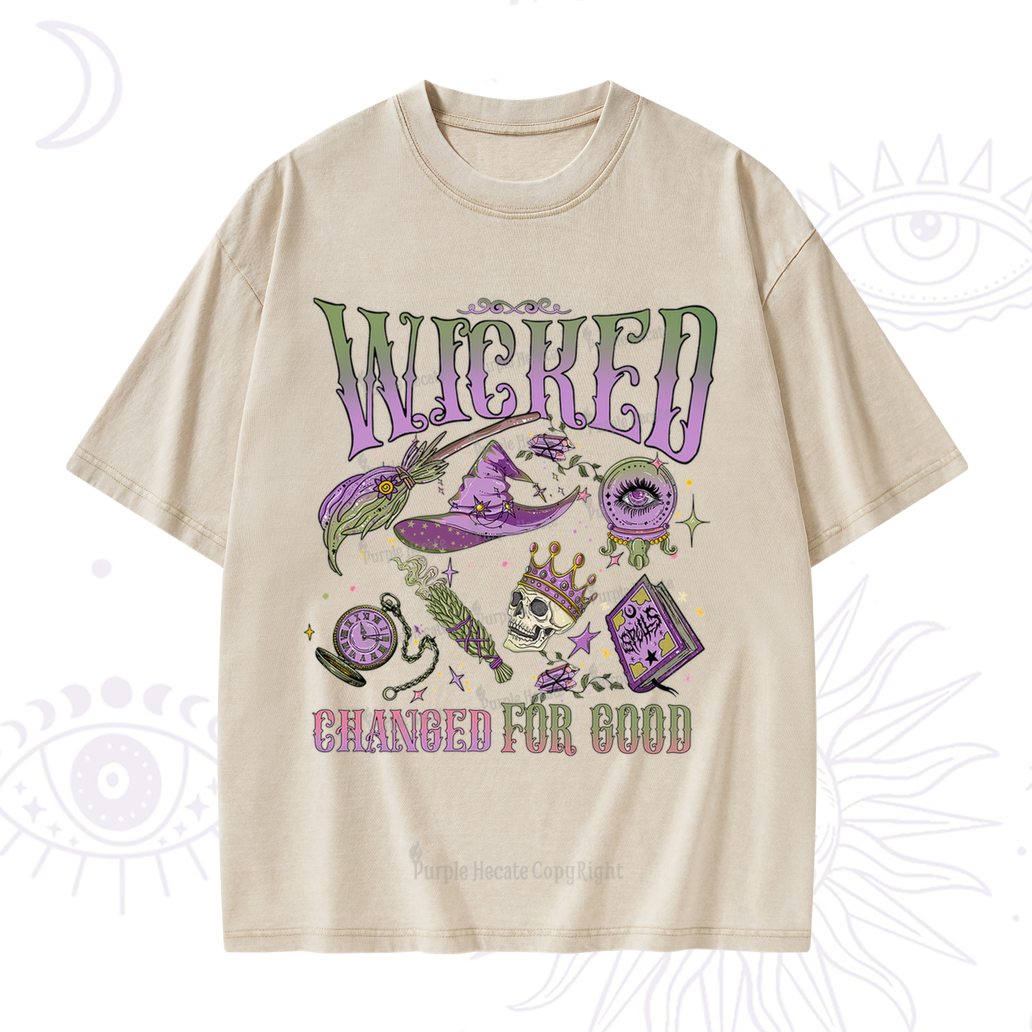 Purplehecate Wicked Changed For Good Washed T-Shirt
