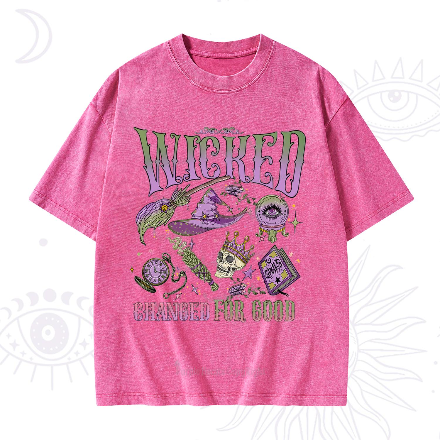Purplehecate Wicked Changed For Good Washed T-Shirt