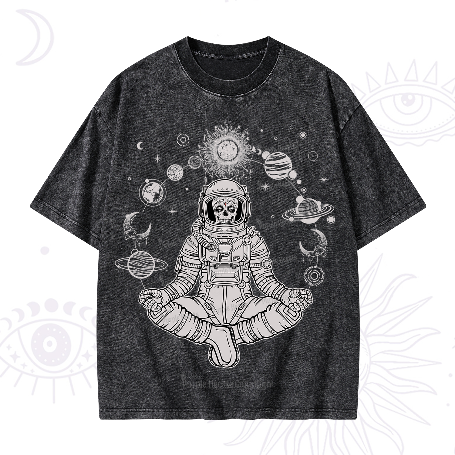 Purplehecate Cosmic Meditator Washed T-Shirt