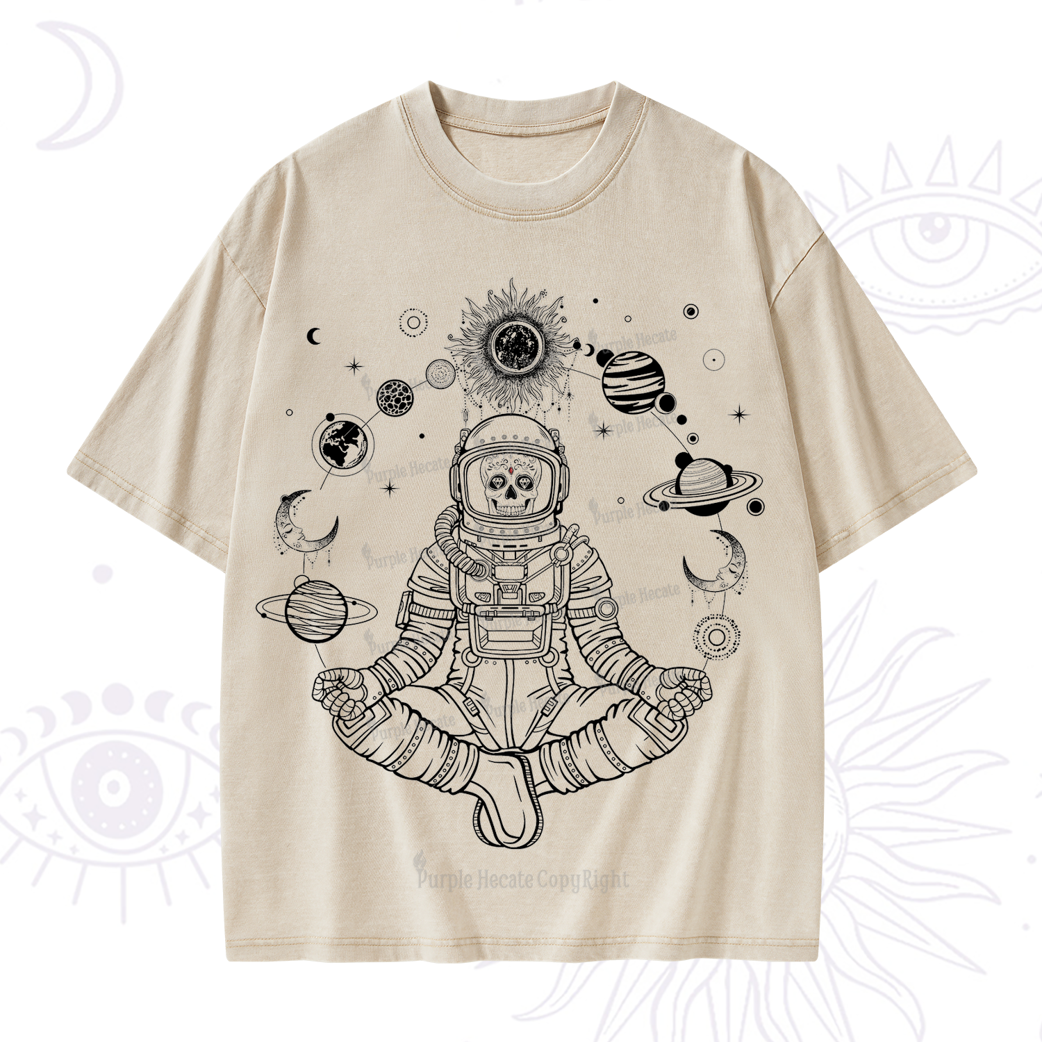 Purplehecate Cosmic Meditator Washed T-Shirt