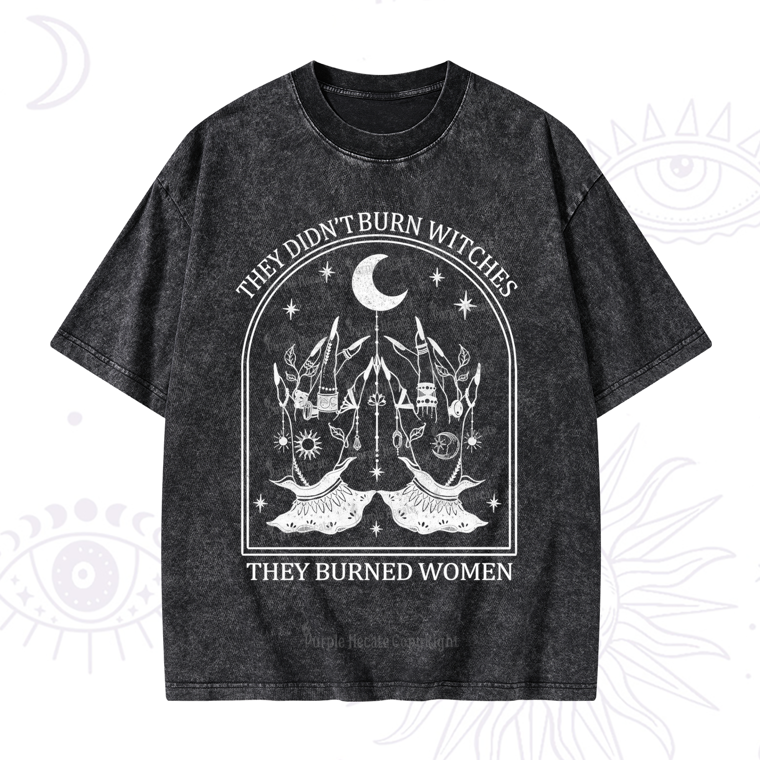 Purplehecate They Didn't Burn Witches Washed T-Shirt