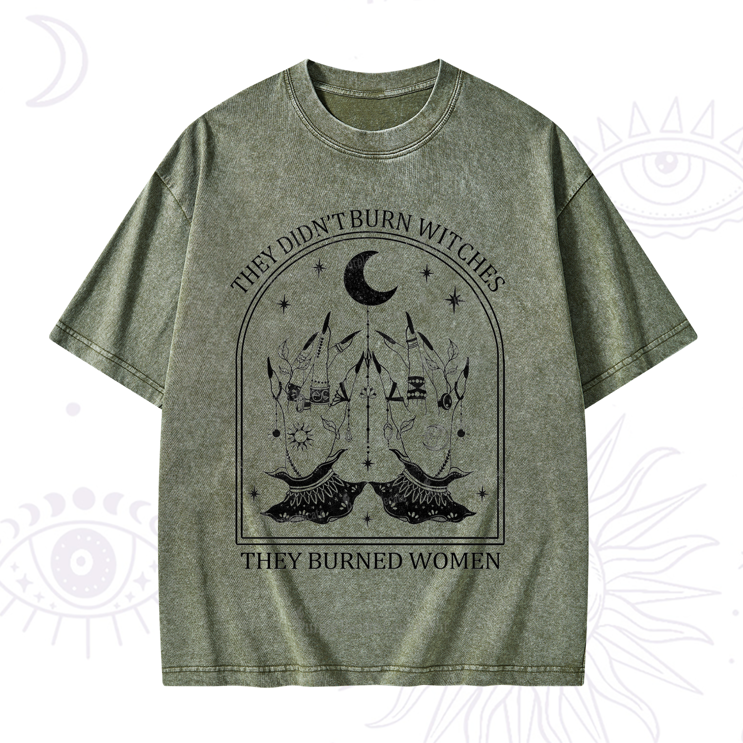 Purplehecate They Didn't Burn Witches Washed T-Shirt