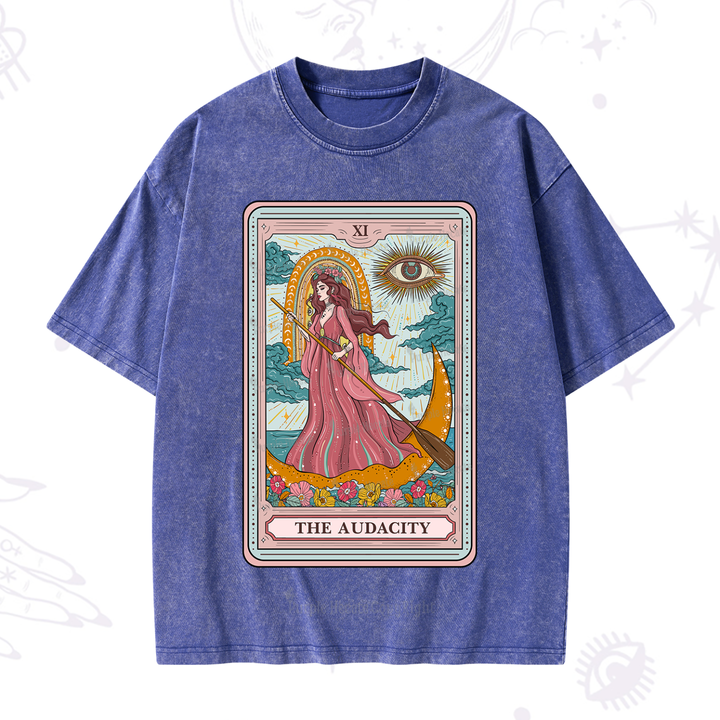 Purplehecate The Audacity Goddess Tarot Washed T-Shirt