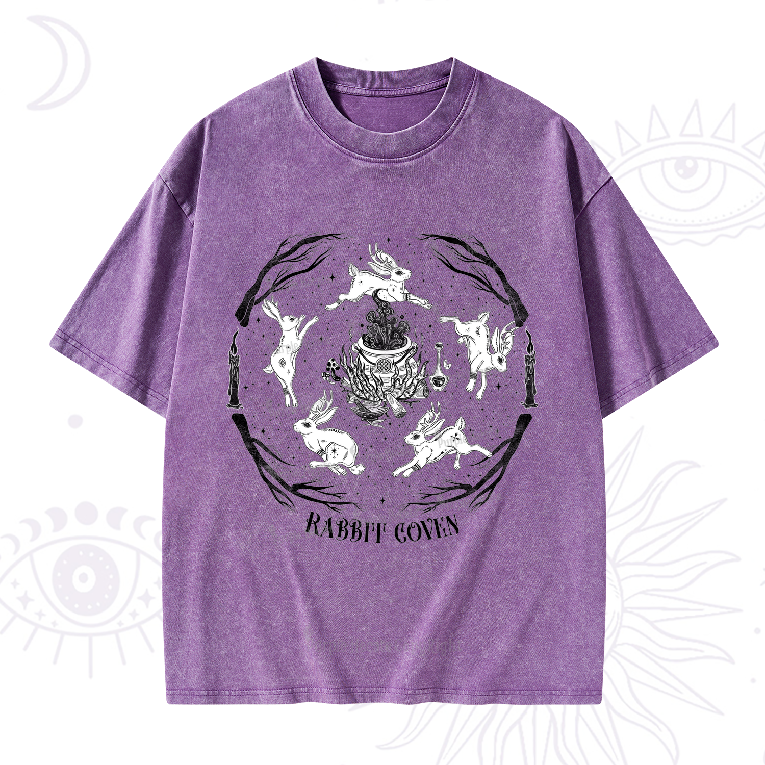 Purplehecate Rabbit Coven Washed T-Shirt
