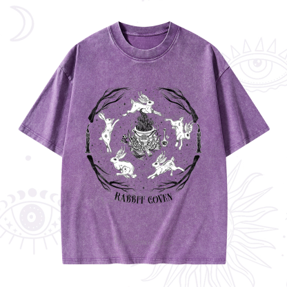 Purplehecate Rabbit Coven Washed T-Shirt