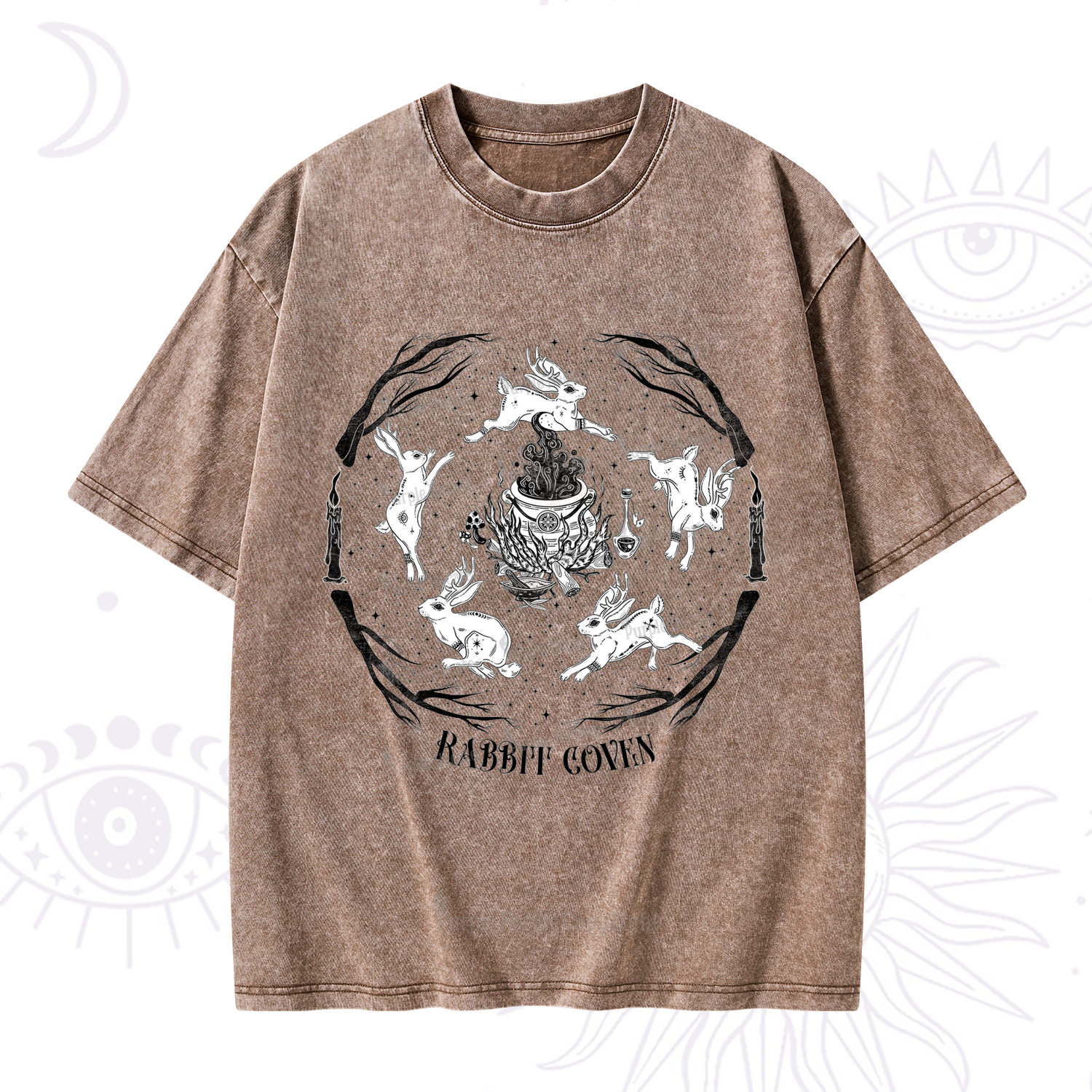 Purplehecate Rabbit Coven Washed T-Shirt