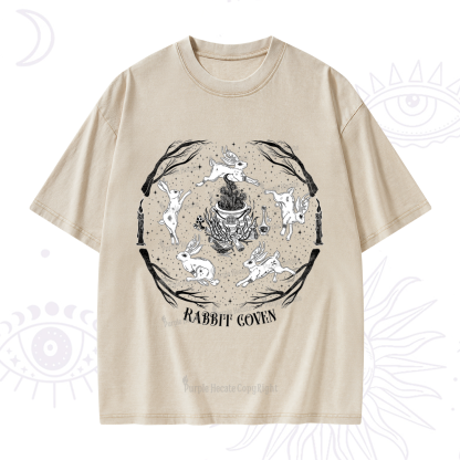 Purplehecate Rabbit Coven Washed T-Shirt