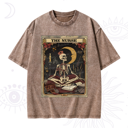 Purplehecate the nurse Tarot Card Washed T-Shirt