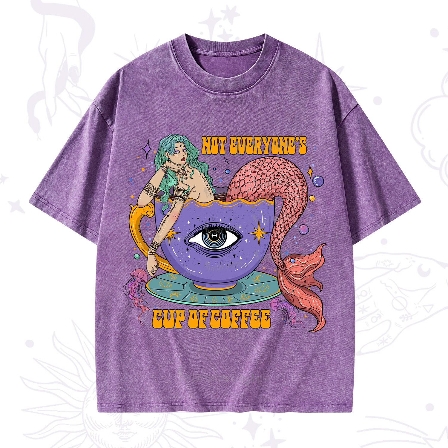 Purplehecate Not Everyone's Cup Of Coffee Washed T-Shirt