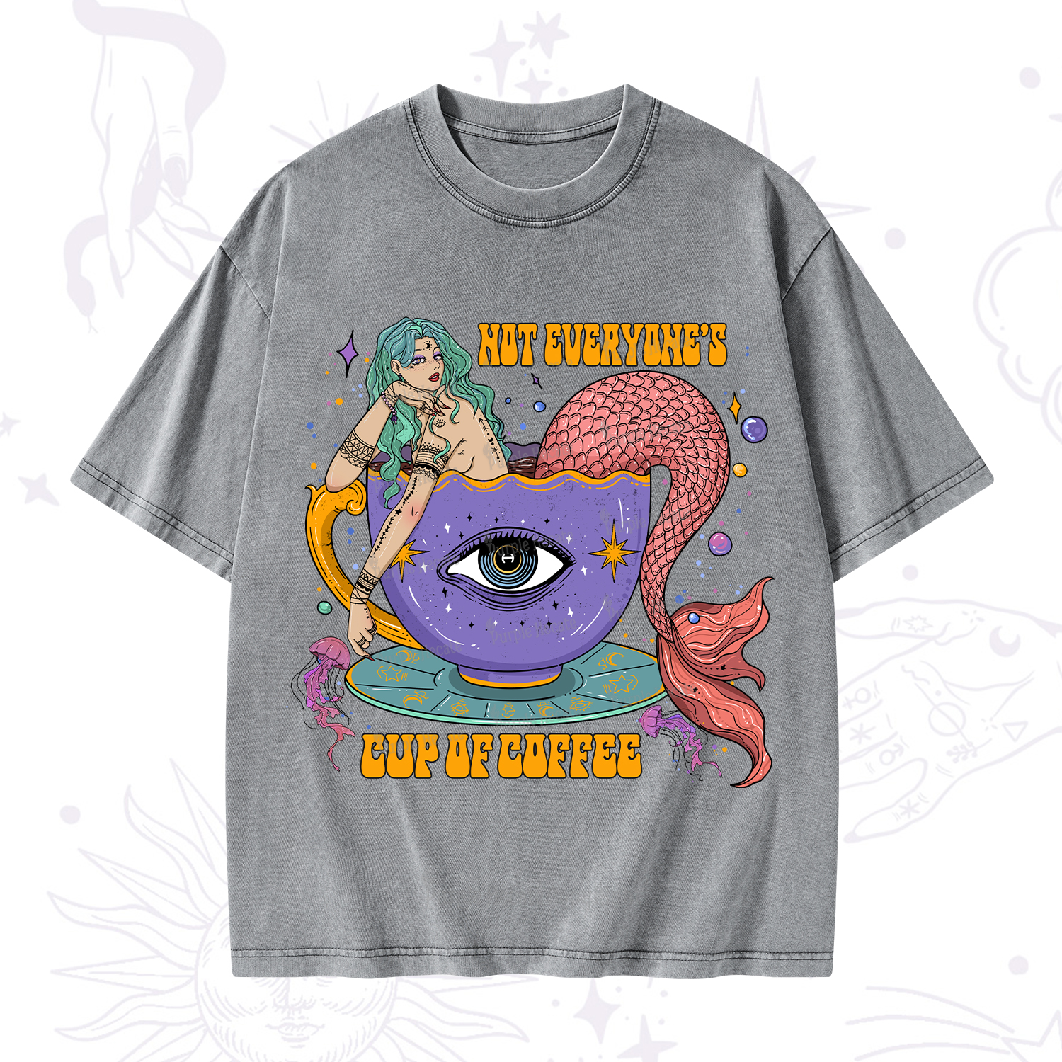 Purplehecate Not Everyone's Cup Of Coffee Washed T-Shirt