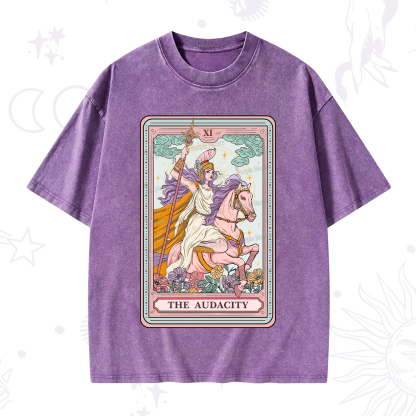 Purplehecate The Audacity Tarot Card Washed T-Shirt