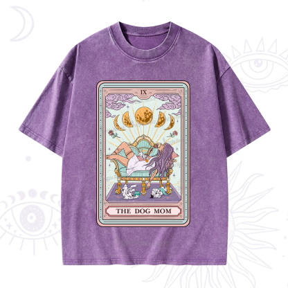 Purplehecate The Dog Mom Tarot Card Washed T-Shirt