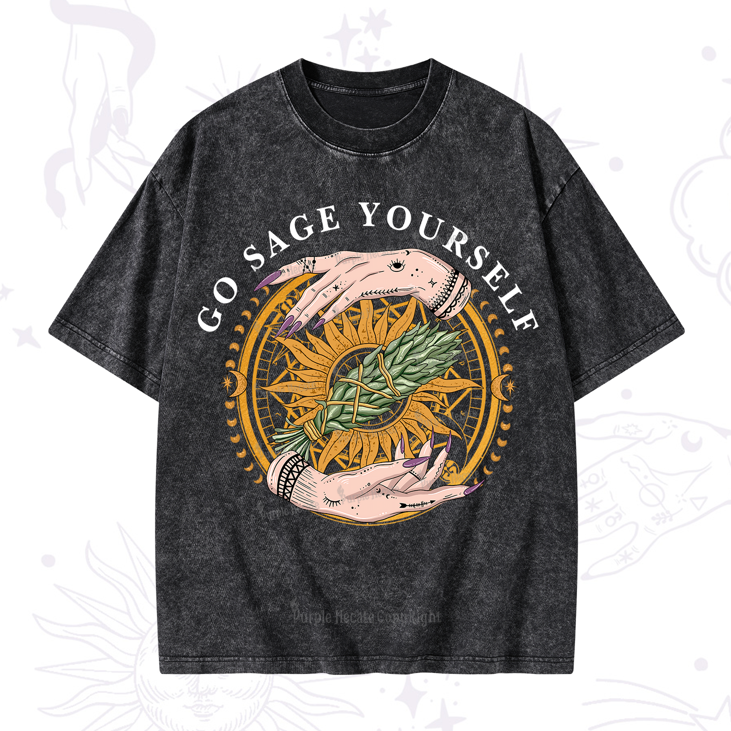 Purplehecate Sage Your Spirit Washed T-Shirt