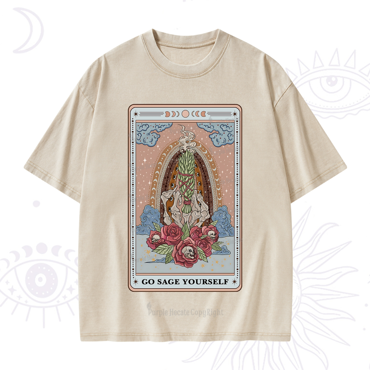 Purplehecate The Go Sage Yourself Tarot Washed T-Shirt