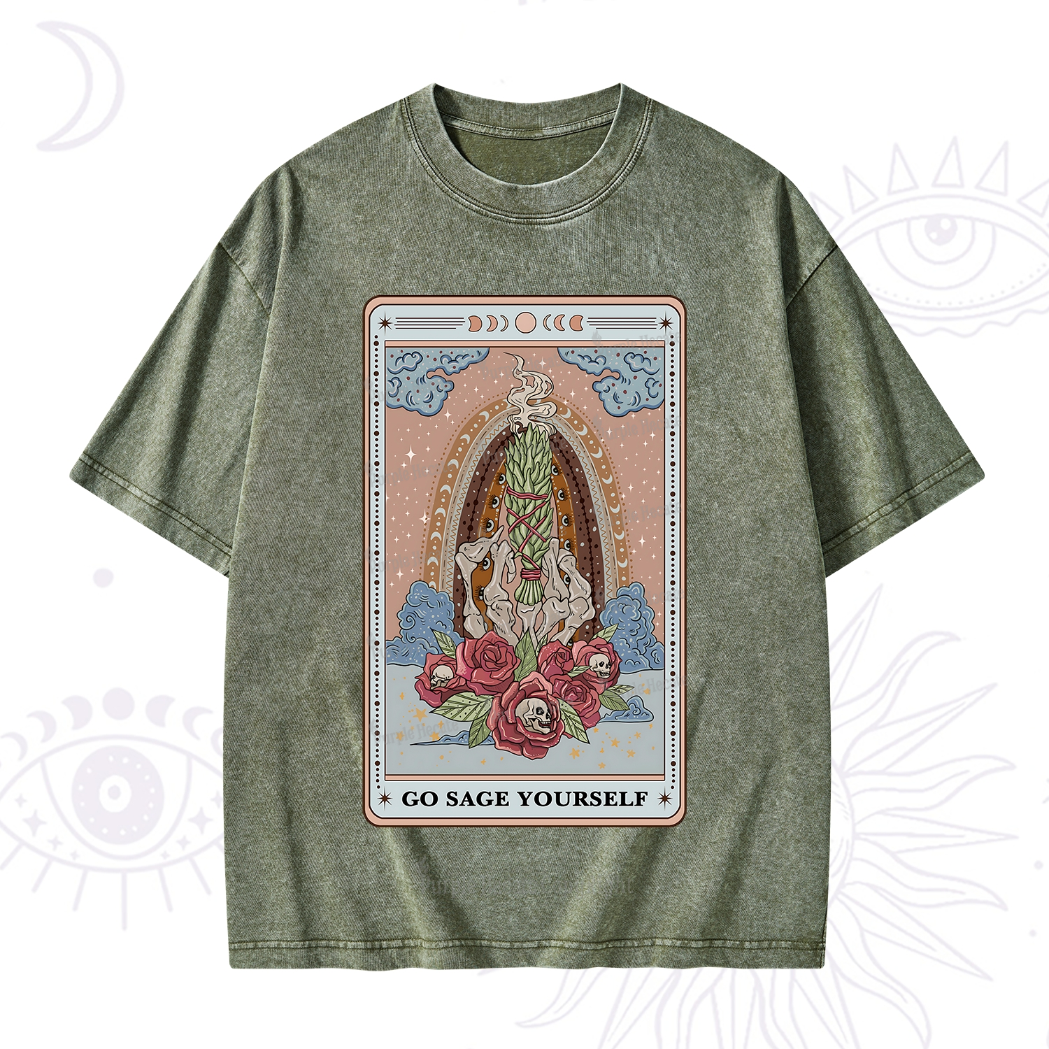 Purplehecate The Go Sage Yourself Tarot Washed T-Shirt