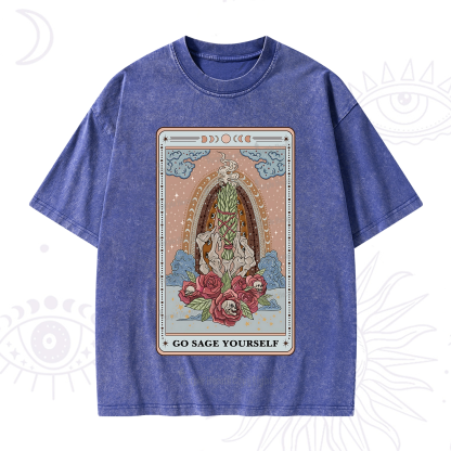 Purplehecate The Go Sage Yourself Tarot Washed T-Shirt