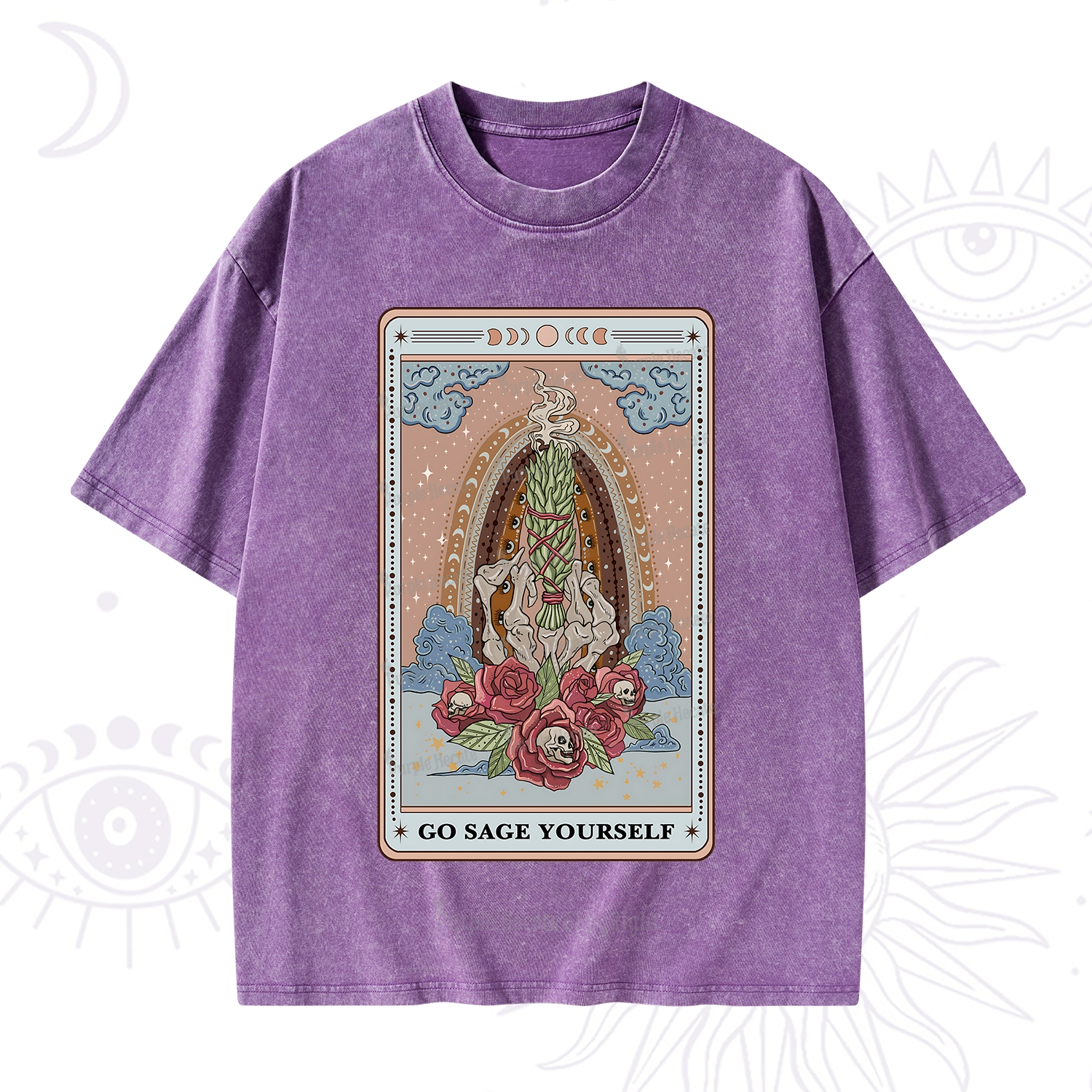 Purplehecate The Go Sage Yourself Tarot Washed T-Shirt