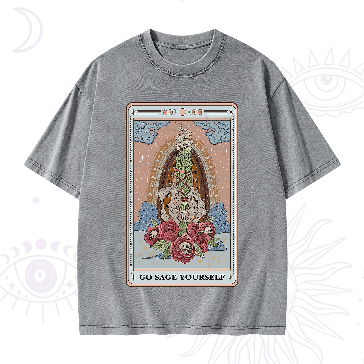 Purplehecate The Go Sage Yourself Tarot Washed T-Shirt