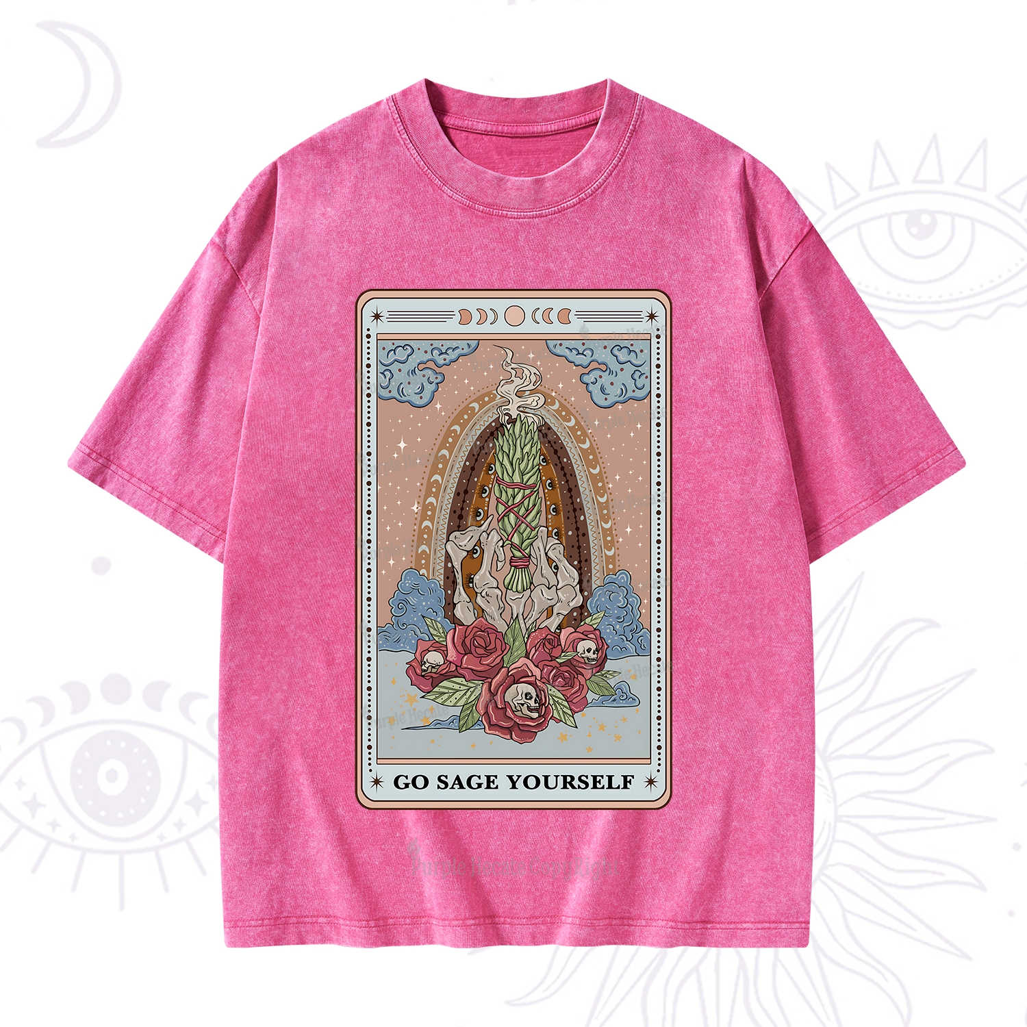 Purplehecate The Go Sage Yourself Tarot Washed T-Shirt