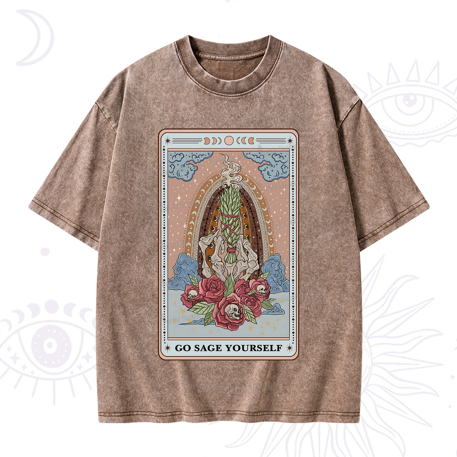 Purplehecate The Go Sage Yourself Tarot Washed T-Shirt