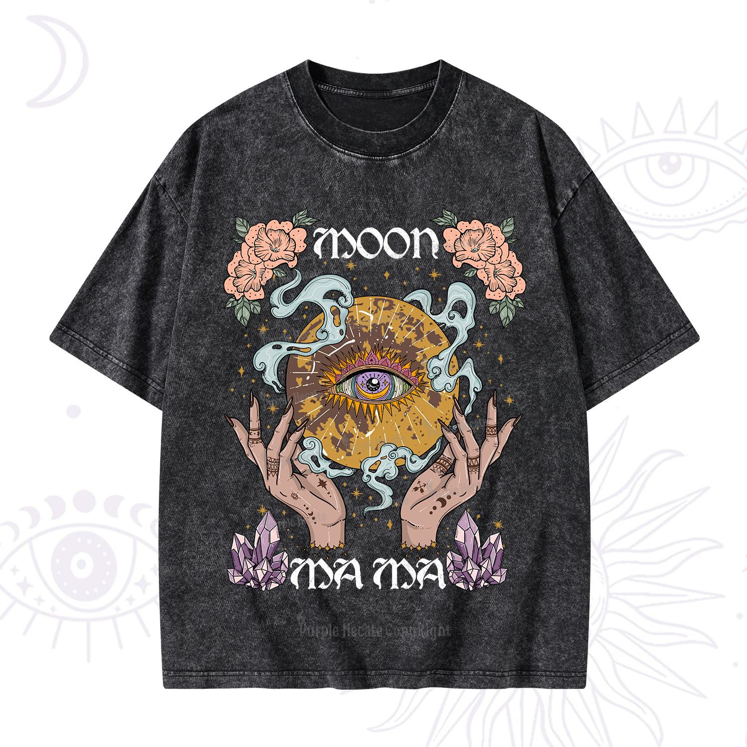 Purplehecate Moon Mama Washed T-Shirt
