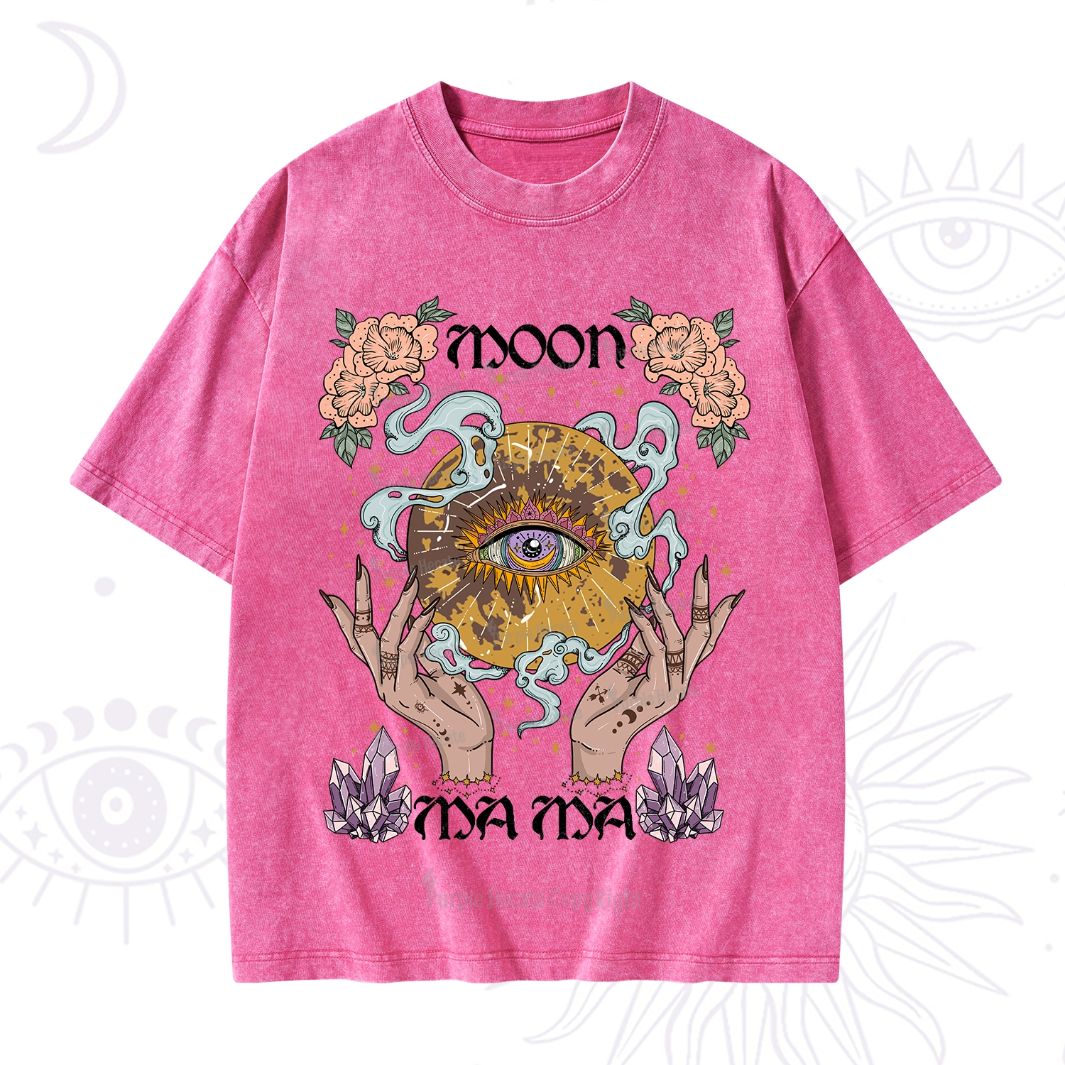 Purplehecate Moon Mama Washed T-Shirt