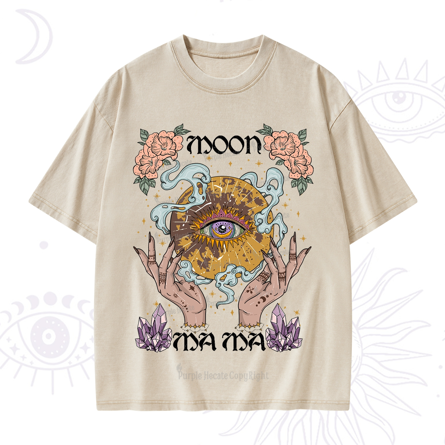 Purplehecate Moon Mama Washed T-Shirt