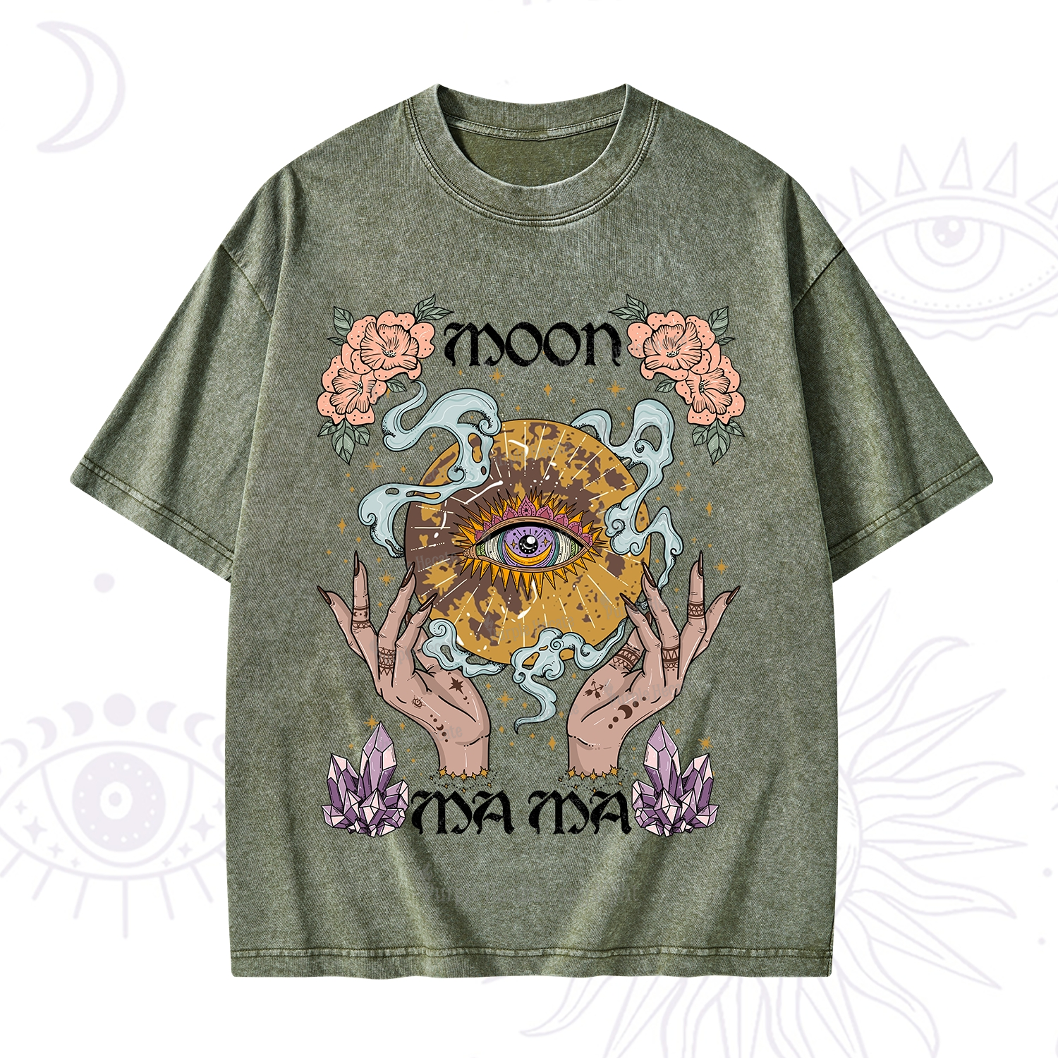 Purplehecate Moon Mama Washed T-Shirt