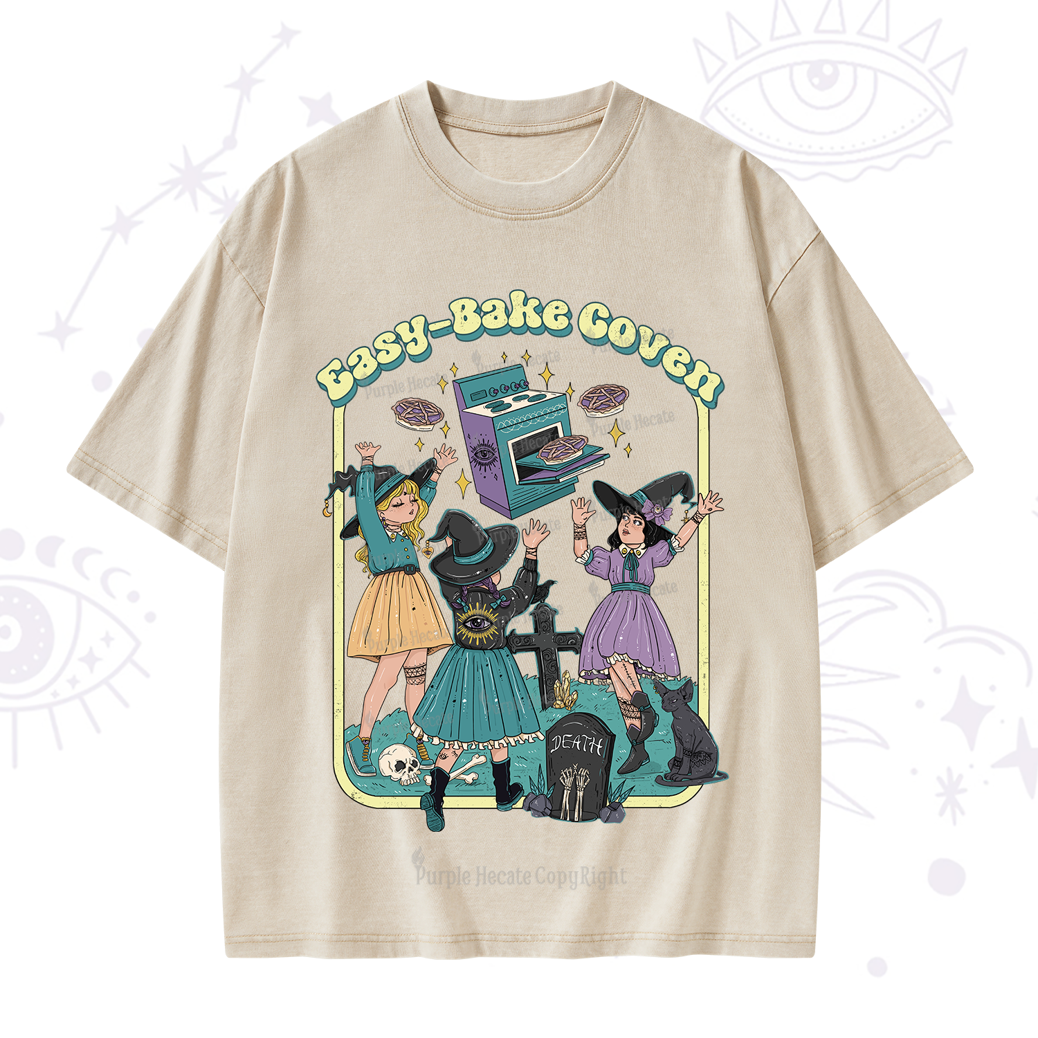 Purplehecate Easy Bake Coven Washed T-Shirt