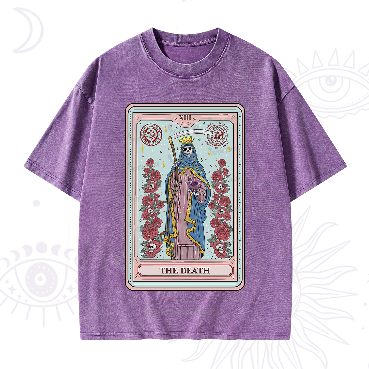 Purplehecate The Death Tarot Washed T-Shirt