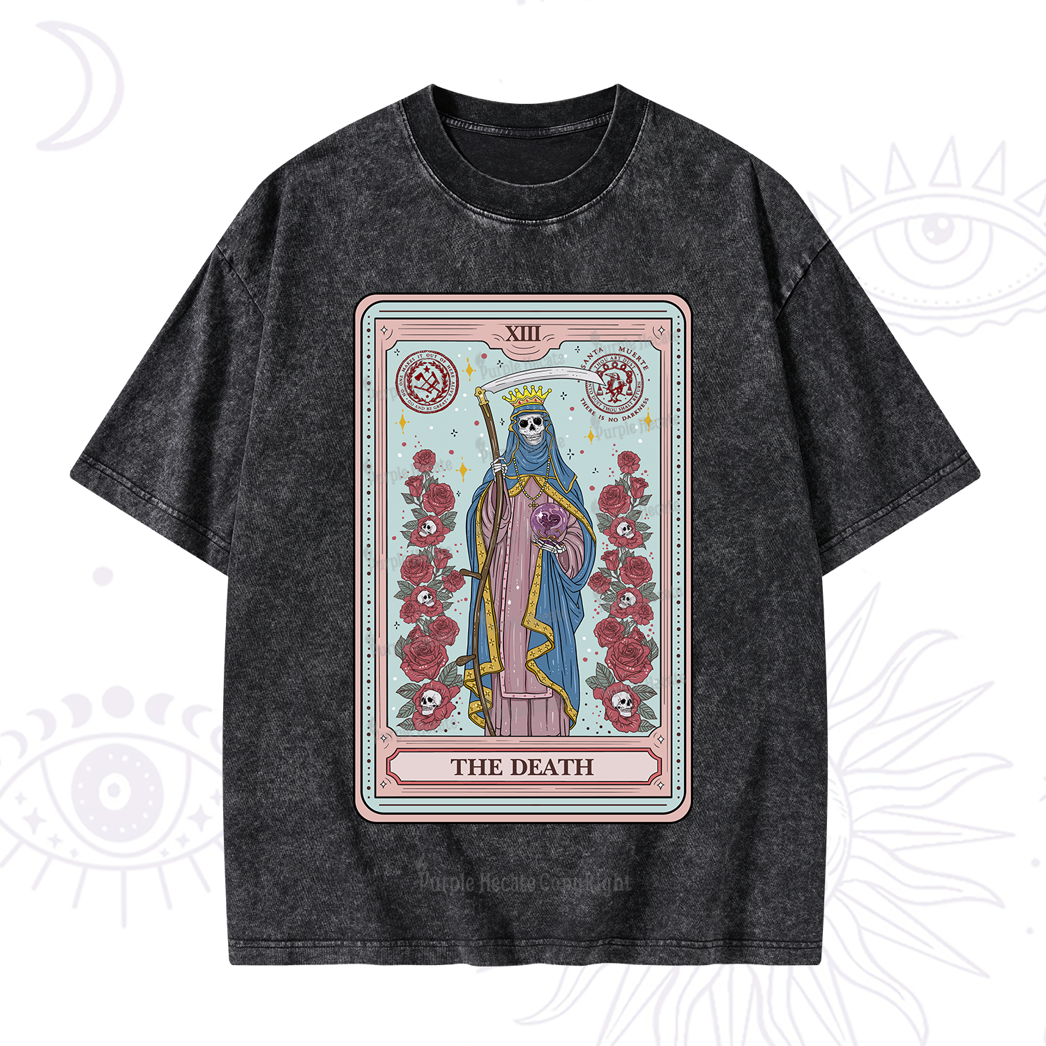 Purplehecate The Death Tarot Washed T-Shirt