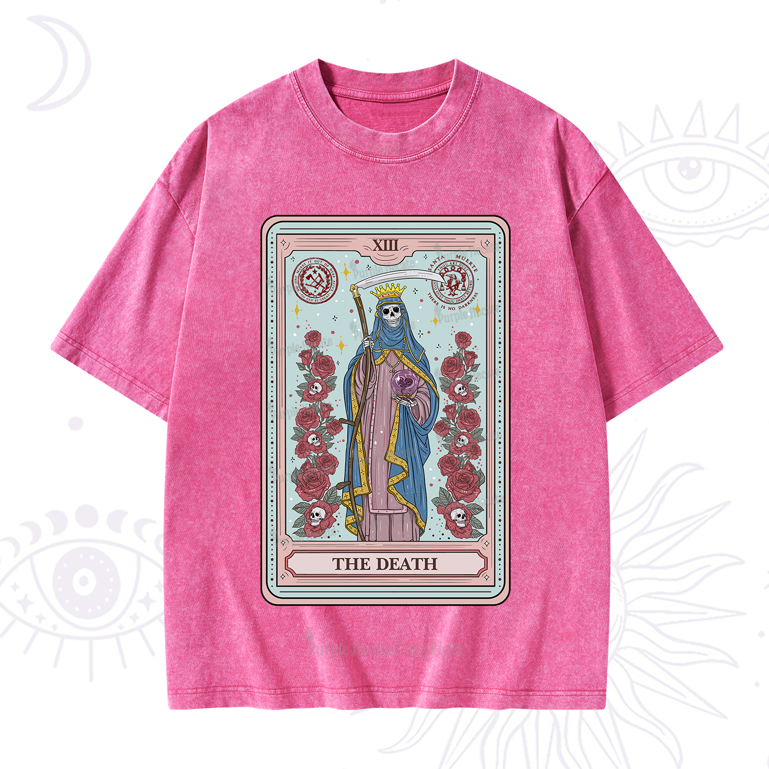 Purplehecate The Death Tarot Washed T-Shirt