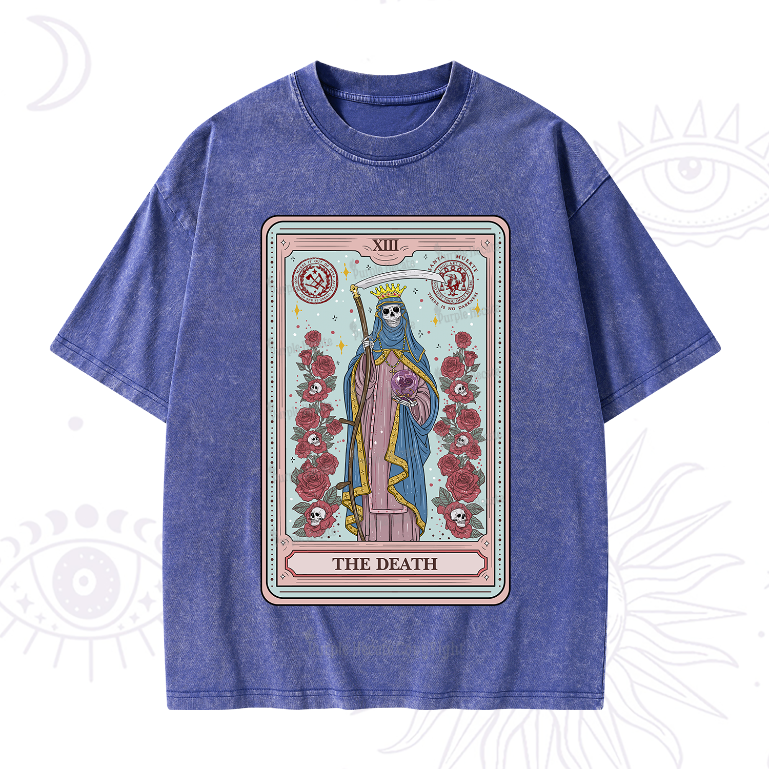 Purplehecate The Death Tarot Washed T-Shirt