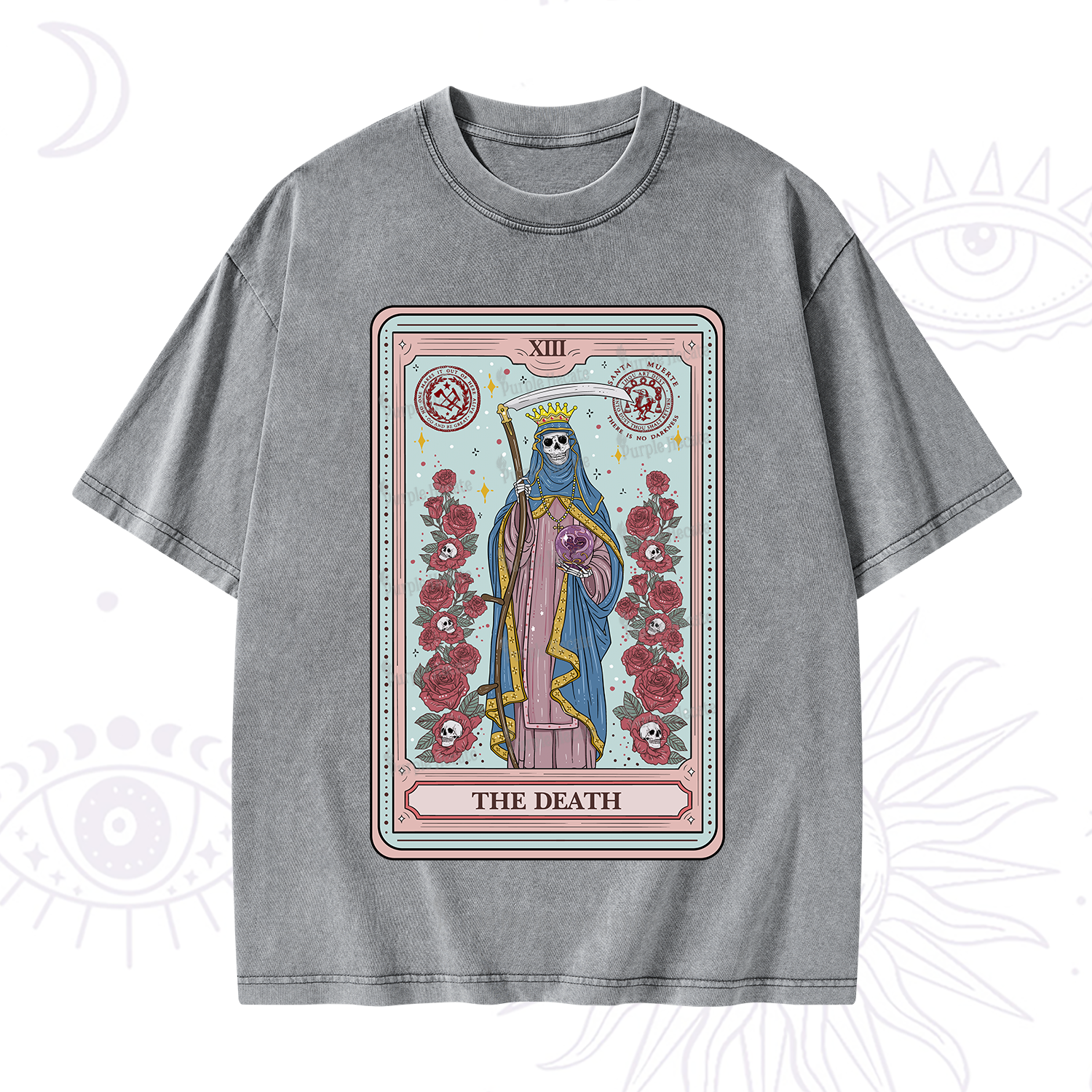 Purplehecate The Death Tarot Washed T-Shirt