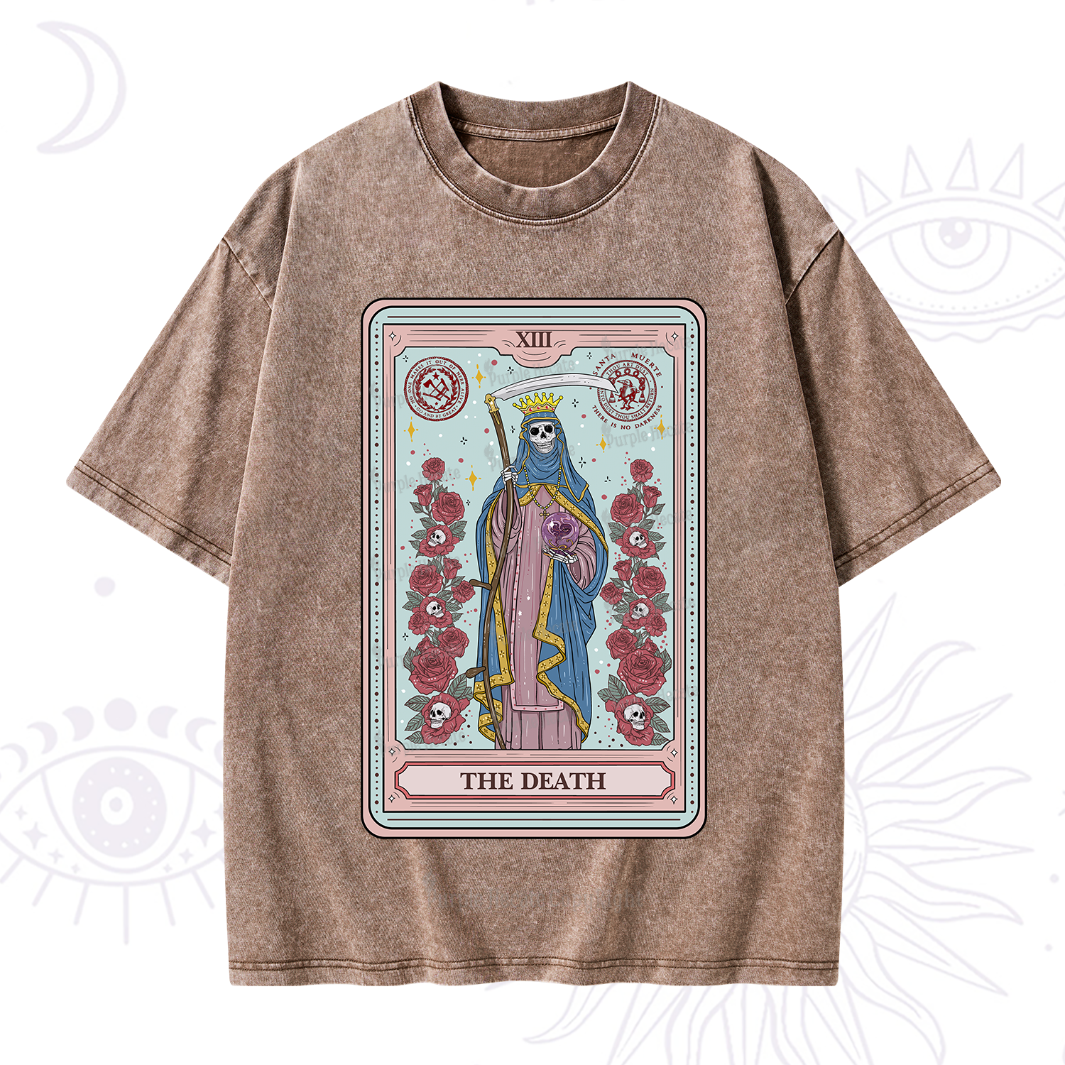 Purplehecate The Death Tarot Washed T-Shirt